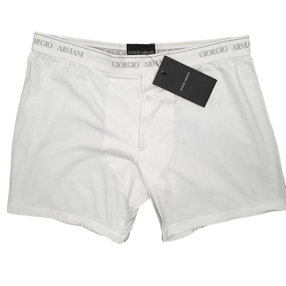 NEW Giorgio Armani Boxer Briefs Underwear! e 50 M  Off White  100% Cotton Italy - Picture 1 of 2